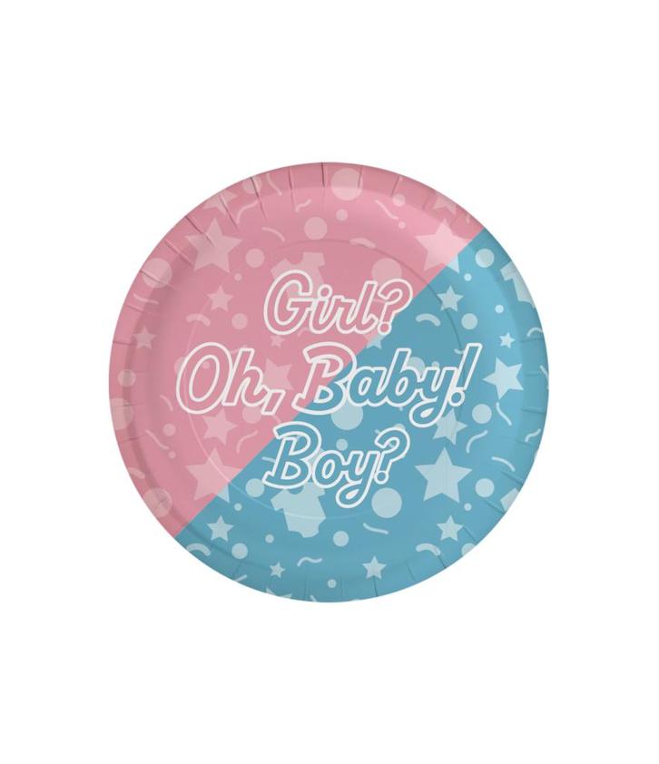 Plates Gender reveal, Hobby en Vrije tijd, Feestartikelen, Nieuw, Verzenden