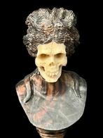 Beeldje, Buste « Vanité » féminine - 16 cm - Been, Hout, Antiek en Kunst