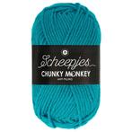 Scheepjes Chunky Monkey - 2012 deep turquoise - Acryl Gare, Hobby en Vrije tijd, Breien en Haken, Ophalen of Verzenden, Nieuw
