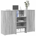 vidaXL Receptiebalie 155x50x103,5 cm bewerkt hout grijs, Huis en Inrichting, Verzenden, Nieuw