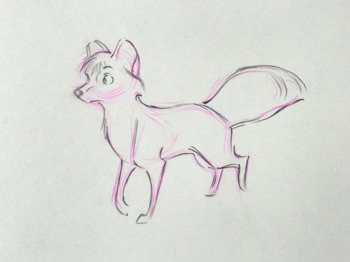 Walt Disney Zeldzame Tod Pan-animatietekening (42×32 cm,, Verzamelen, Disney