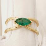 Ring - 14 karaat Geel goud - 0.68ct. tw. Smaragd - Smaragd, Nieuw