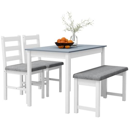 TRUUSK Eetgroep, Eettafel Met 2 Gestoffeerde Stoelen, Bank,, Huis en Inrichting, Tafels | Eettafels, Nieuw, Verzenden