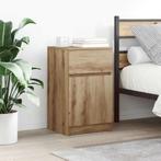 vidaXL Nachtkastjes 2 st 39x35x65cm bewerkt hout artisanaal, Verzenden, Nieuw, Hout