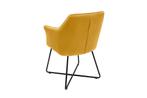 Exclusief design stoel LOFT fluweel mosterdgeel met, Huis en Inrichting, Fauteuils, Ophalen of Verzenden, Nieuw