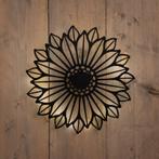 Solar Wandlamp Zonnebloem 38 cm (tuinverlichting), Zonne-energie, Staal, Verzenden, Minder dan 50 watt