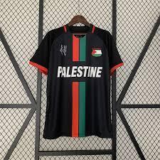 Fc Palestina Voetbalshirt met Custom Naam Zwart beschikbaar voor biedingen