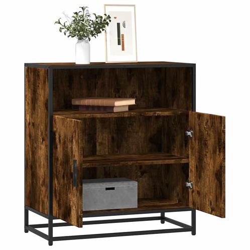 vidaXL Dressoir 68x35x76 cm bewerkt hout gerookt, Huis en Inrichting, Kasten | Dressoirs, Nieuw, Overige houtsoorten, Verzenden
