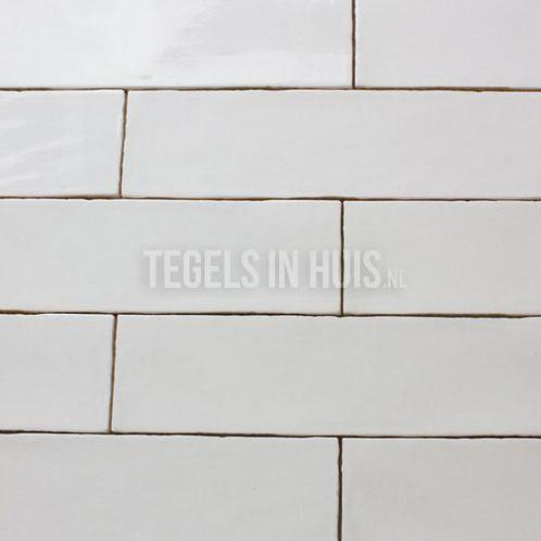 Wandtegel langwerpige witjes wit glans 7,5x30 life, Doe-het-zelf en Verbouw, Tegels, Wandtegels, Nieuw, 10 m² of meer, Keramiek