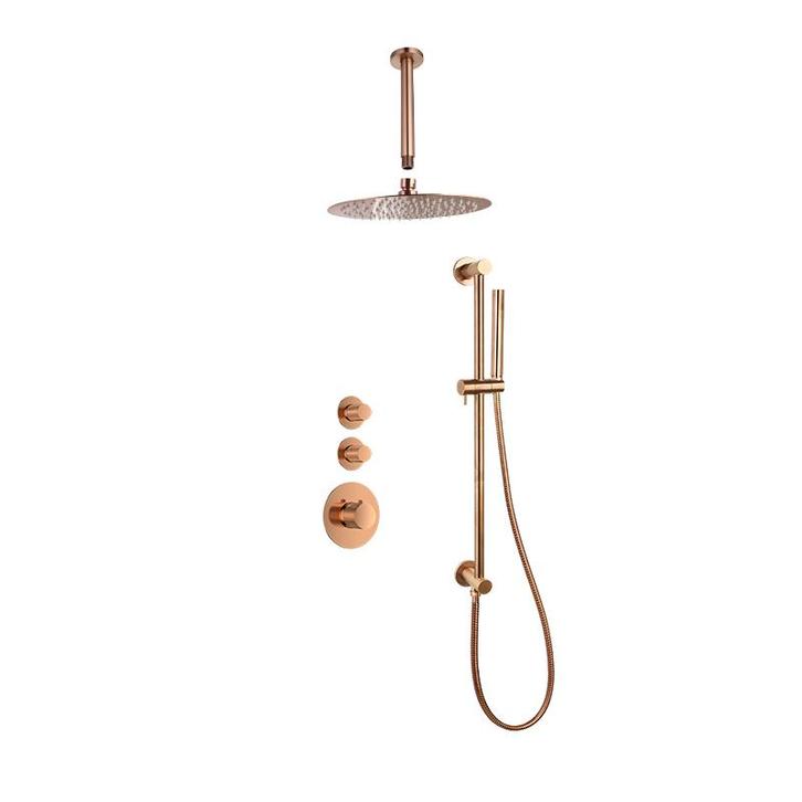 Sani Royal Pro Inbouw Regendouche Brons Geborsteld Messing, Doe-het-zelf en Verbouw, Sanitair