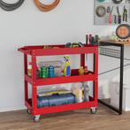 3-traps Gereedschapswagen, 4 Wielen, Staal, 83B X 35,3T X 76, Doe-het-zelf en Verbouw, Kratten en Dozen, Verzenden, Nieuw