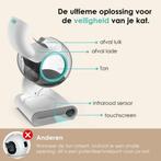Velaryon Zelfreinigende kattenbak 65L inhoud met App en Led, Dieren en Toebehoren, Ophalen of Verzenden, Zo goed als nieuw
