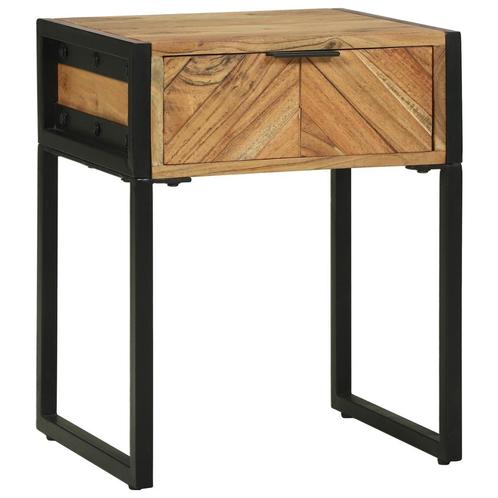 vidaXL Nachtkastje 40x35x50 cm van Massief Acaciahout, Huis en Inrichting, Slaapkamer | Nachtkastjes, Nieuw, Minder dan 45 cm