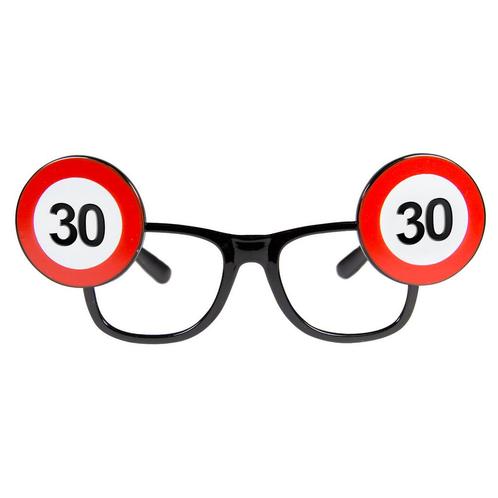 30 Jaar Verkeersbord Bril | Nieuw! | Brillen, Hobby en Vrije tijd, Kostuums, Theaterbenodigdheden en LARP, Nieuw, Verzenden