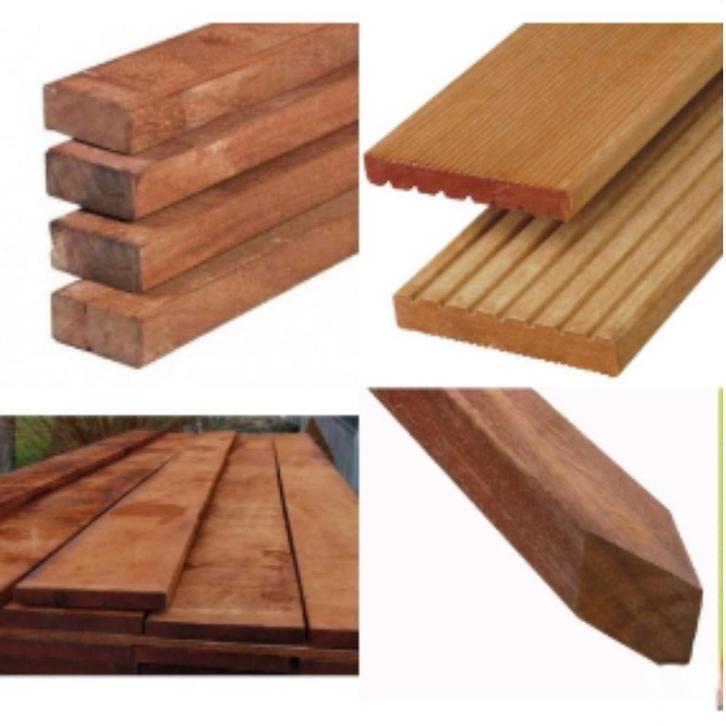 Hardhouten planken voor schutting, terras en vlonder, Tuin en Terras, Palen, Balken en Planken, 250 cm of meer, Planken, Nieuw