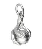 Zilveren Klauw met kaatsbal klein ketting hanger, Verzenden, Nieuw