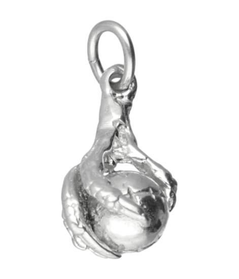 Zilveren Klauw met kaatsbal klein ketting hanger, Sieraden, Tassen en Uiterlijk, Kettinghangers, Verzenden