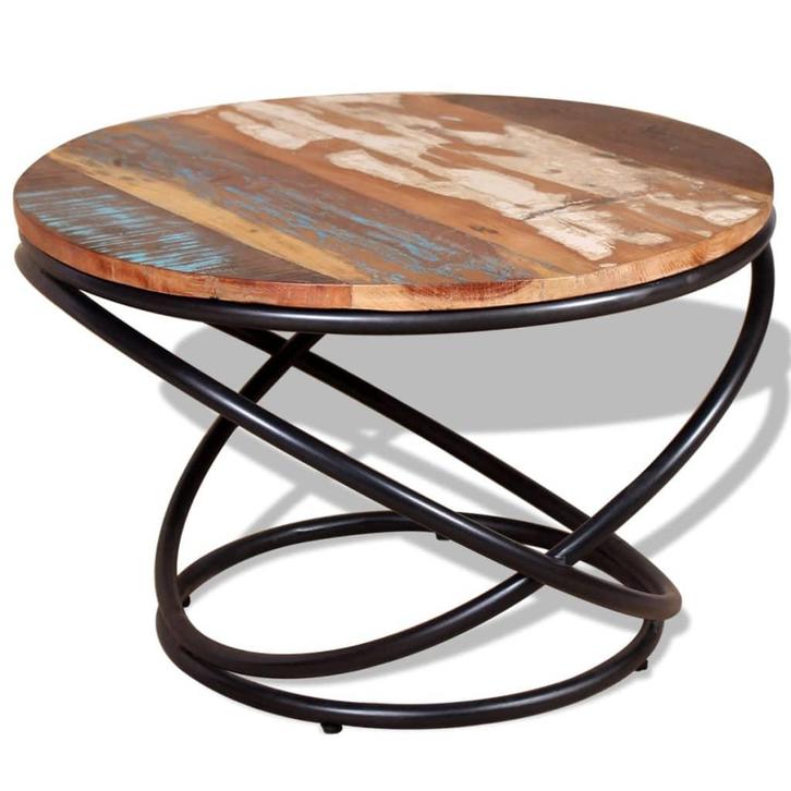 vidaXL Salontafel 60x60x40 cm massief gerecycled hout, Huis en Inrichting, Tafels | Salontafels, 50 tot 100 cm, Nieuw, Overige houtsoorten