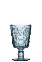 J-LINE WIJNGLAS SEA GLASS – LICHTBLAUW GLAS Ø9 CM (GLAZEN, Ophalen of Verzenden, Nieuw