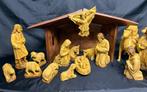 Beeld, Grote kerstgroep met kerststal van 65 cm - 0 cm -