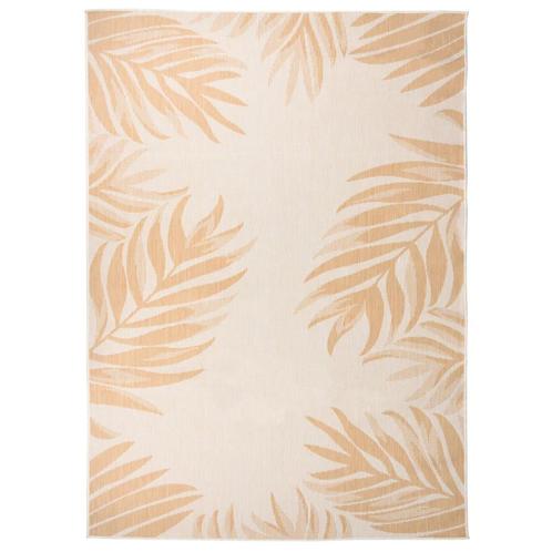 vidaXL Buitenkleed met bladpatroon platgeweven 200x280 cm, Huis en Inrichting, Stoffering | Tapijten en Kleden, Nieuw, Verzenden