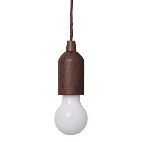 ProPlus Retro hanglamp - Houtmotief - LED - Warm licht -..., Caravans en Kamperen, Kampeeraccessoires, Nieuw, Ophalen of Verzenden