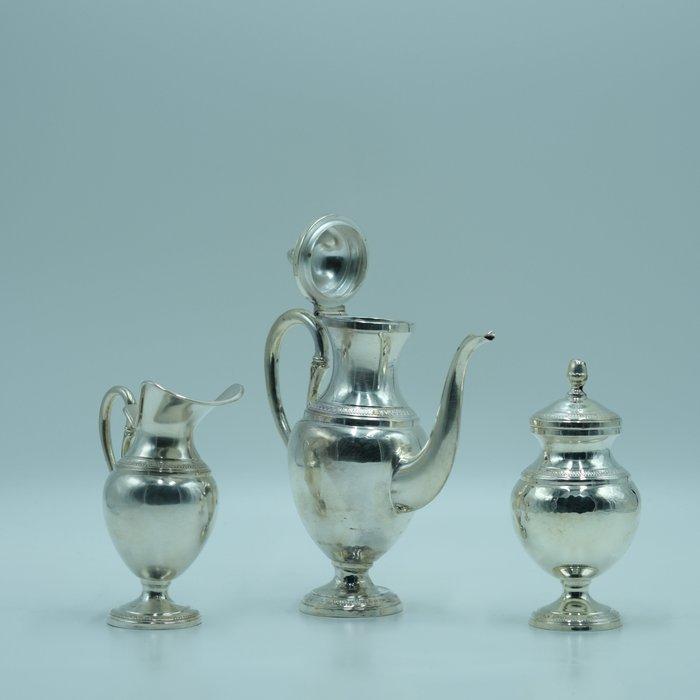 Koffie- en theeservies (3) - Zilver, Antiek en Kunst, Antiek | Goud en Zilver