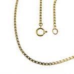 Gouden lange Venetiaanse schakel ketting | 70 cm, Sieraden, Tassen en Uiterlijk, Kettingen, Ophalen of Verzenden, Gebruikt, Overige kleuren