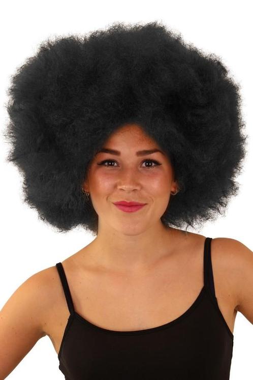 Pruik Afro Zwart Disco Carnaval Afrokapsel Seventies, Kleding | Heren, Carnavalskleding en Feestkleding, Nieuw, Overige maten