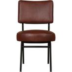 Leren eetkamerstoel Rondo - Granada Cognac (donkercognac) -, Ophalen of Verzenden, Nieuw, Bruin, Leer