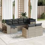 vidaXL 10-delige Loungeset met kussens poly rattan, Meer dan 8 zitplaatsen, Nieuw, Loungeset, Verzenden