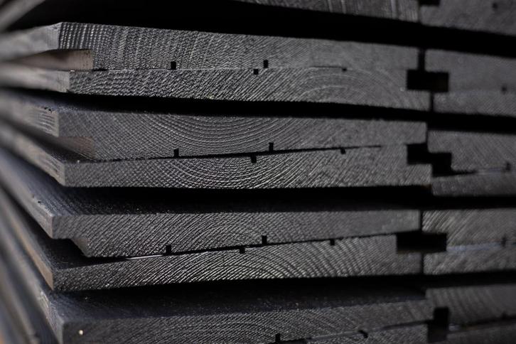 Zweeds rabat plank zwart 400cm 17,5wb, Doe-het-zelf en Verbouw, Hout en Planken, Ophalen of Verzenden