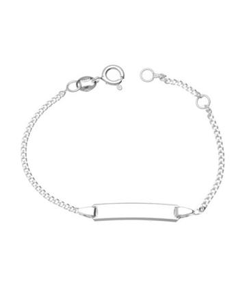 Zilveren Gourmet schakelarmband voor kinderen met plaatje 12 beschikbaar voor biedingen