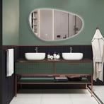 Badkamerspiegel met LED Verlichting en Verwarming 60cm -, Huis en Inrichting, Woonaccessoires | Spiegels, Ophalen of Verzenden