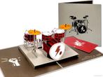 Drumstel pop-up kaart | Zeer gedetailleerde muziek wenska..., Verzenden, Nieuw