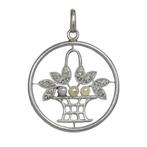 Hanger - 18 karaat Geel goud Diamant (Natuurlijk) - Parel -