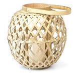 Lantaarn lamp | Lumineo | Ø 28 cm (Led, Batterij, Bamboe), Verzenden, Nieuw