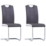 vidaXL Eetkamerstoelen 2 st kunstleer grijs, Huis en Inrichting, Stoelen, Verzenden, Nieuw, Grijs