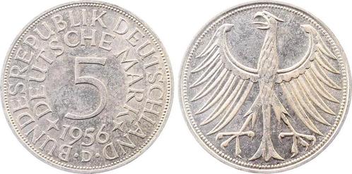 5 Mark Duitsland 5 duitse Mark 1956 D vorzueglich/stempel..., Postzegels en Munten, Munten | Europa | Niet-Euromunten, Verzenden