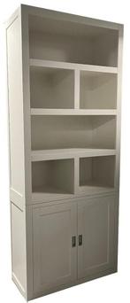 Witte vakkenkast ongelijke vakken 100 x 240cm, Huis en Inrichting, Kasten | Buffetkasten, Ophalen of Verzenden, Nieuw