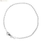 Zilveren rope enkelketting  24.5 cm 1.6 mm, Verzenden, Nieuw, Zilver