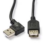 USB verlengkabel | 0.3 meter | USB 2.0 (100% koper, Haaks), Nieuw, Verzenden