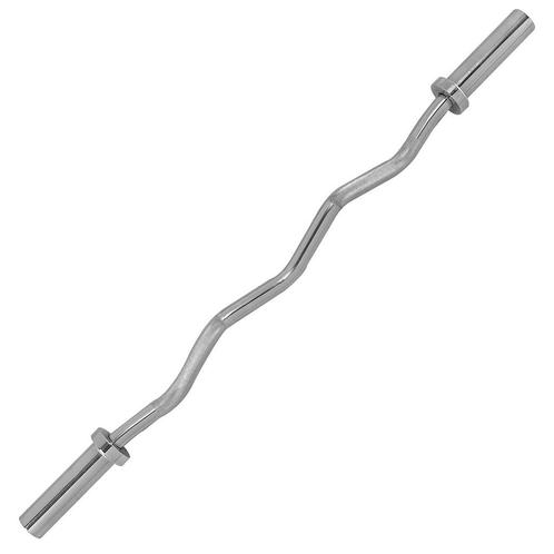 Tunturi Olympische Curlstang Chroom l 120 cm l 375 kg, Sport en Fitness, Fitnessapparatuur, Nieuw, Metaal, Verzenden