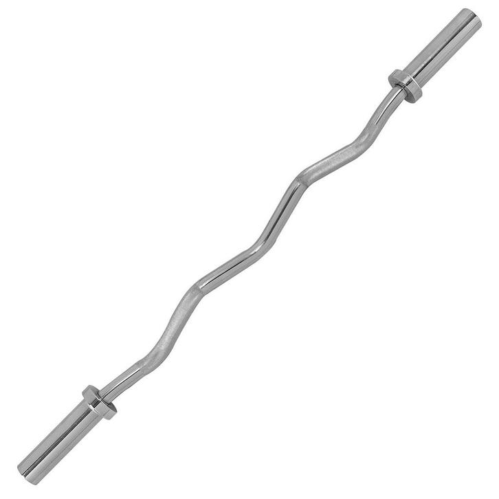 Tunturi Olympic Curlbar SpringCol Chrome 120 cm, Sport en Fitness, Fitnessapparatuur, Nieuw, Metaal, Verzenden