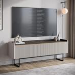 Meubella TV-Meubel beige 166 cm | TV-Kast met LED, Huis en Inrichting, Kasten | Televisiemeubels, Overige materialen, Verzenden