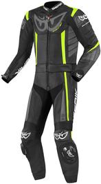 Berik Zakura Zwart Grijs Geel 2-Delig Motorpak, Motoren, Kleding | Motorkleding, Nieuw met kaartje, Berik, Heren, Combipak