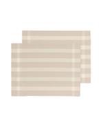 HEMA Placemats geweven plastic 35x45 beige met strepen - 2, Huis en Inrichting, Verzenden, Nieuw