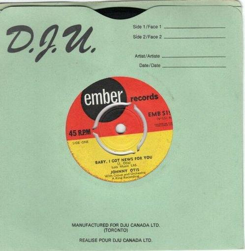 Johnny Otis - Baby, I Got News For You + Hand Jive One Mo..., Cd's en Dvd's, Vinyl Singles, Verzenden