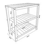 [en.casa] Keukenkast organizer Multia 40x43x15 cm houtkleuri, Verzenden, Nieuw