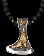 Lava steen - Noordse ketting - Viking bijl - Odins